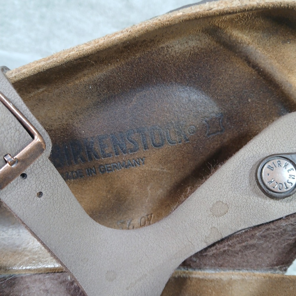 Birkenstock Sandals Women's 9 Men's 7 Gizeh Thong Mocha Brown Birko-Flor - Picture 8 of 9